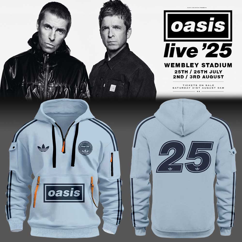 .Limited Edition Oasis “Live ’25” London (Wembley Stadium) 25 Hoodie