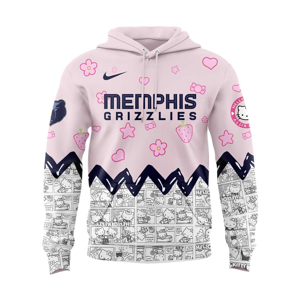 Memphis Grizzlies x Hello Kitty Night Game Pink V2 Hoodie | QO44