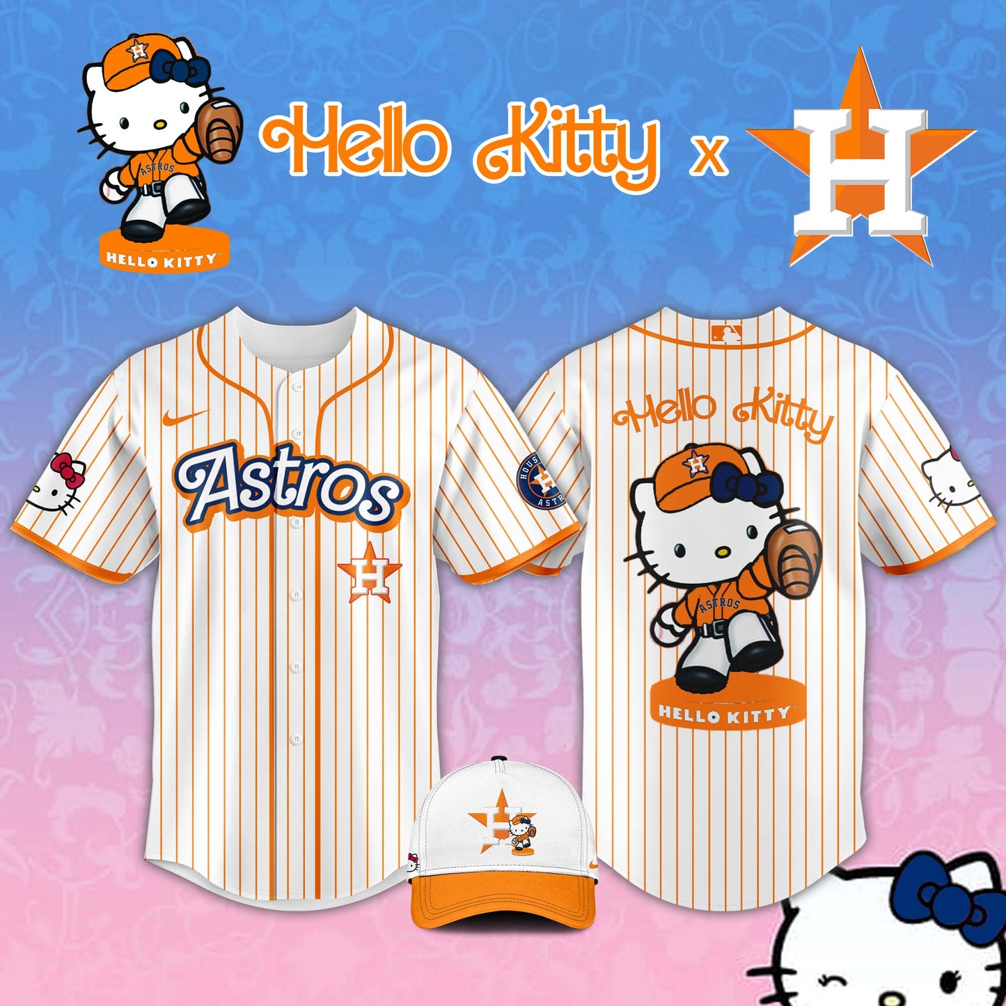 , Houston Astros MLB x Hello Kitty Night Jersey Editions Limited