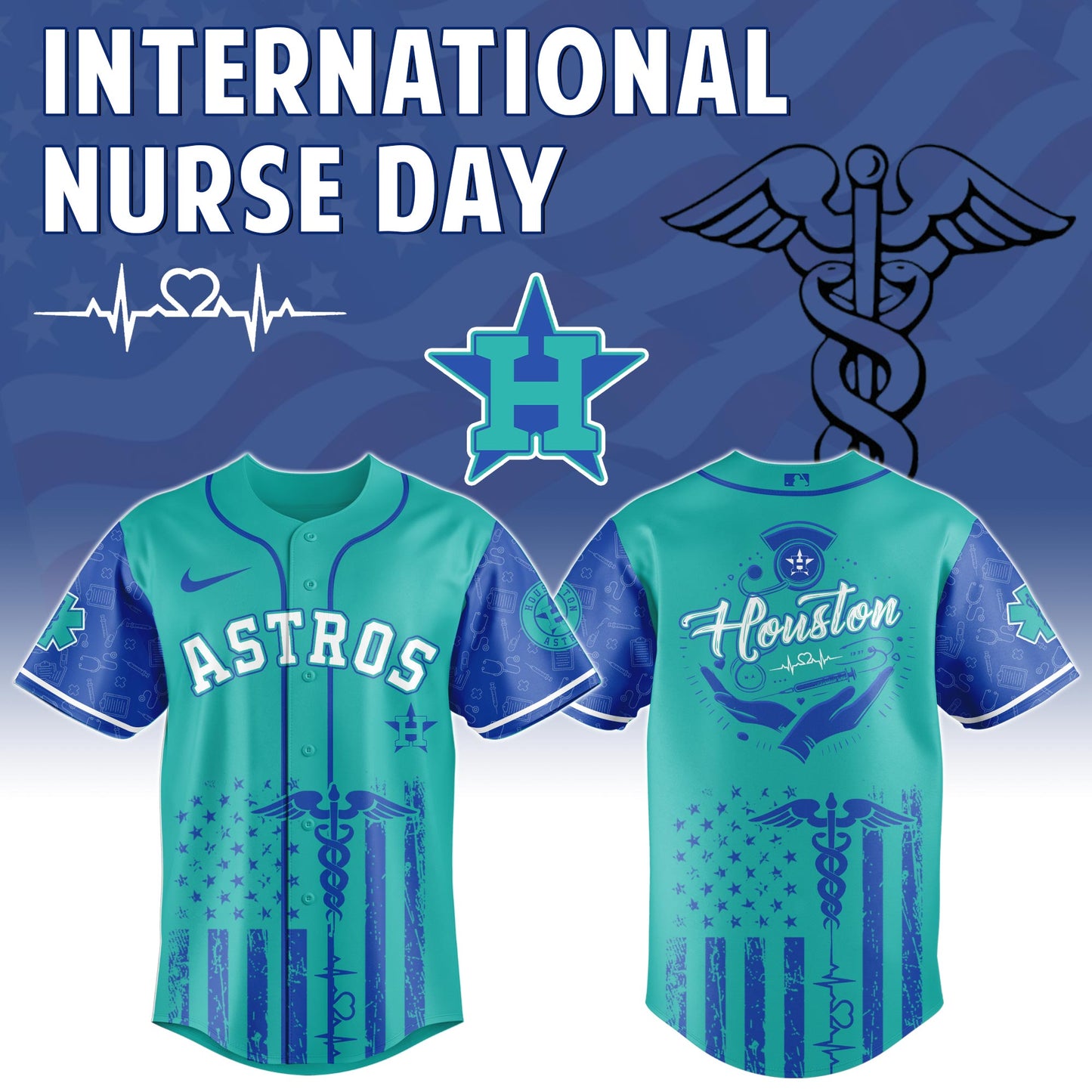 . Houston Astros MLB x International Nurse Day Edition Jersey 2025