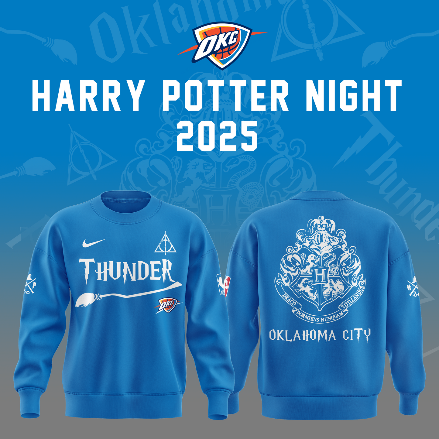 Special New Oklahoma City Thunder x Harry Potter Night Sweatshirt 2025