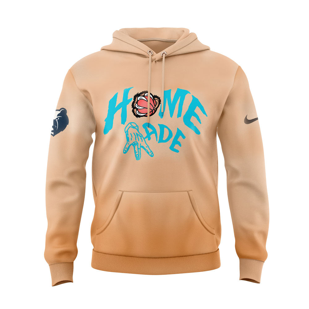 Memphis Grizzlies H🏀ME 〽️ADE Collection Brown Hoodie | ZS50