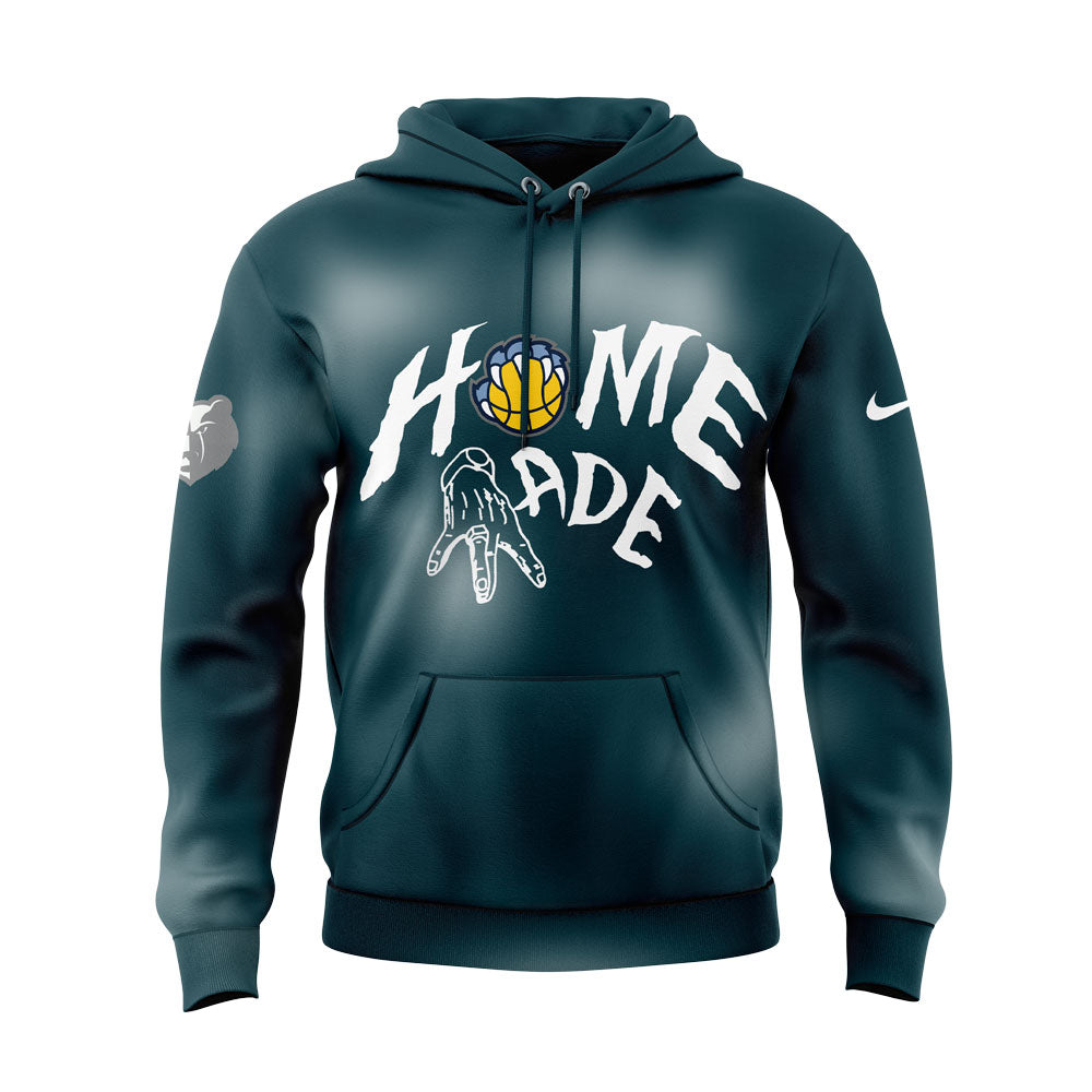 Memphis Grizzlies H🏀ME 〽️ADE Collection Dark Green Hoodie | RN86