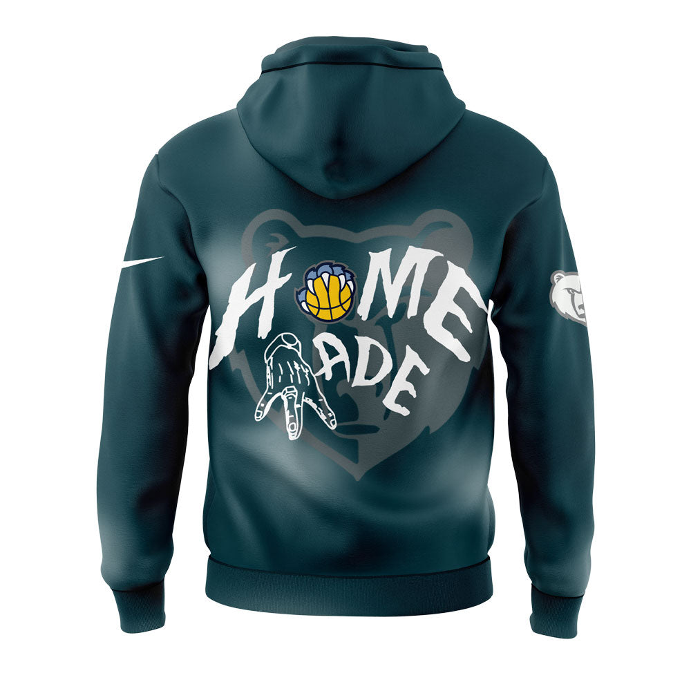 Memphis Grizzlies H🏀ME 〽️ADE Collection Dark Green Hoodie | RN86