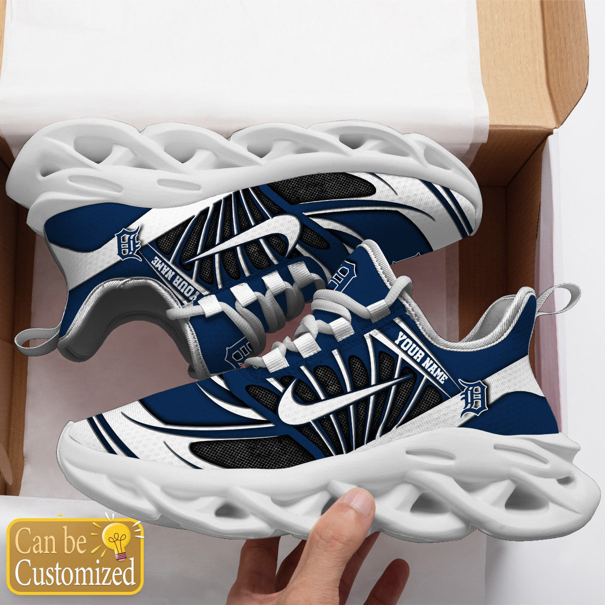 Detroit Tigers Max Soul Sneakers Personalized, MLB Personalized Limited Edition Shoes 2025 | XE50