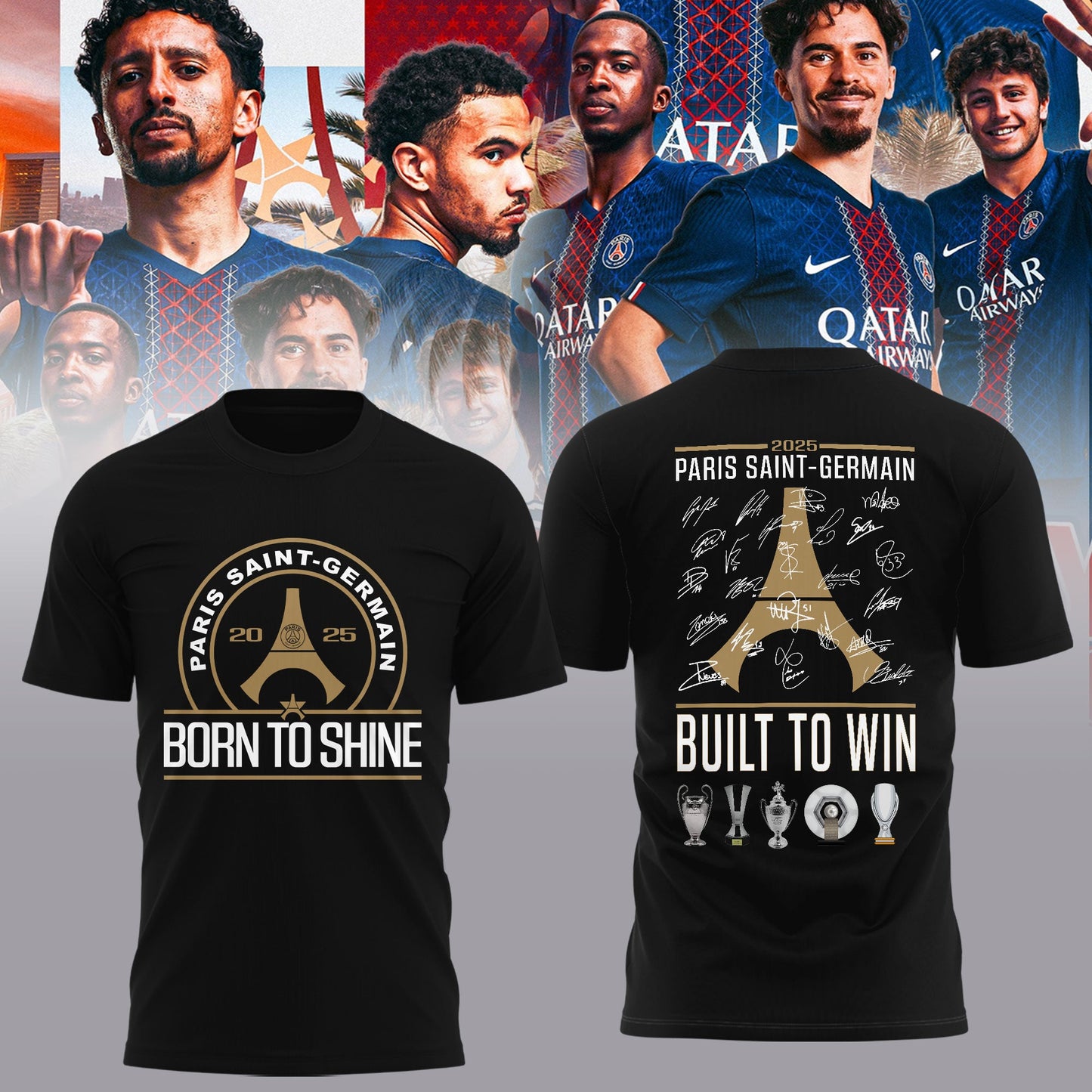 ..PSG – UEFA SUPER CUP CHAMPIONS 2025 Shirt- Black
