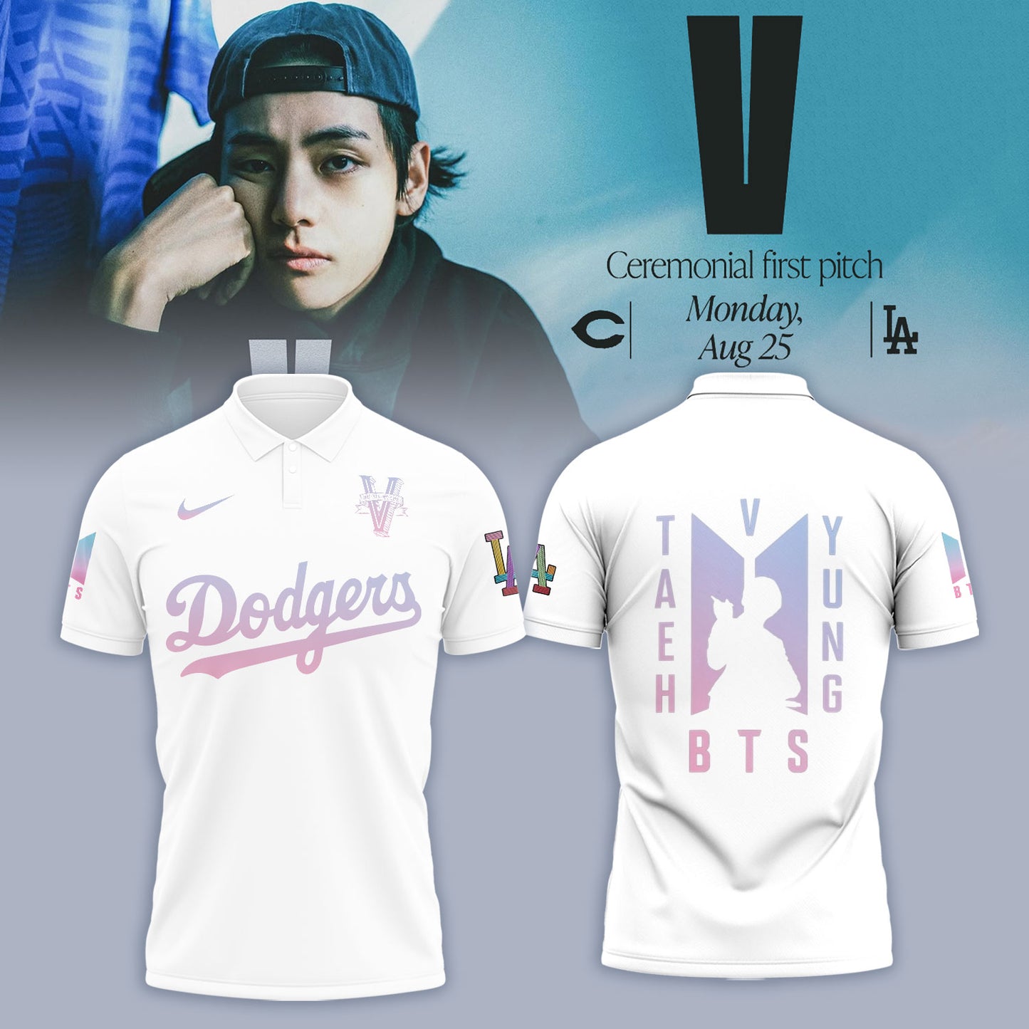 LA Dodgers x V BTS Limited Edition Polo-3