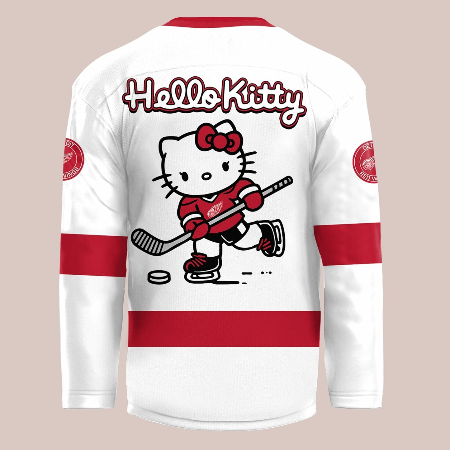 Detroit Red Wings X Hello Kitty White Hockey Jersey