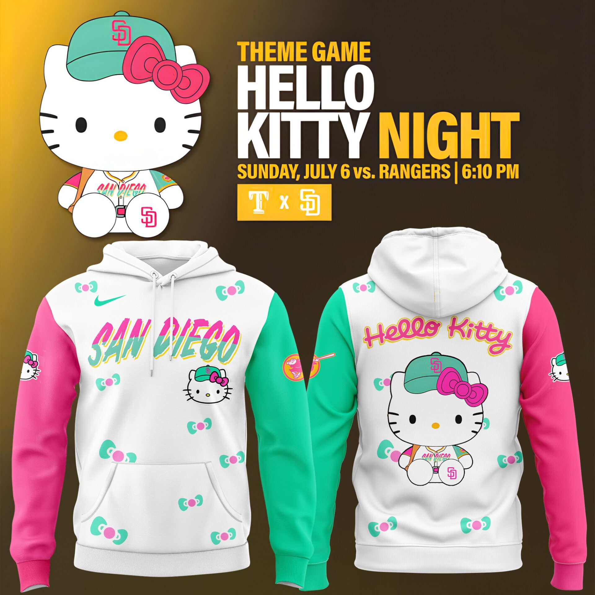 Limited Edition San Diego x Hello Kitty Night Hoodie-AB040225501