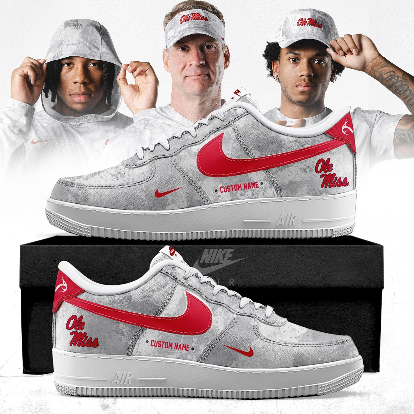Flash Sale! Ole Miss Rebels Realtree Special Edition AF1 Sneakers