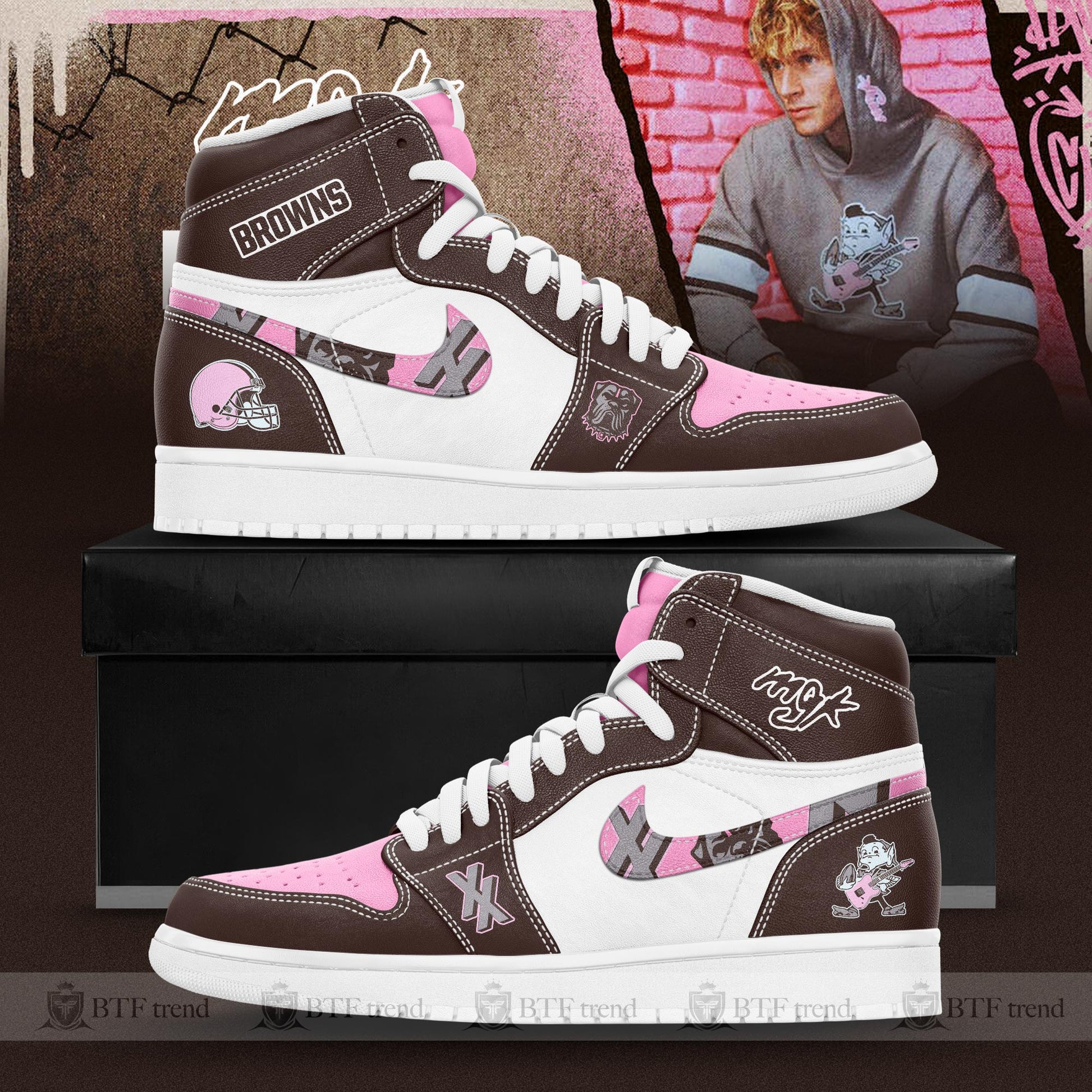 MGK x Cleveland Browns High Top Air JD1 SneakerSpecial Version