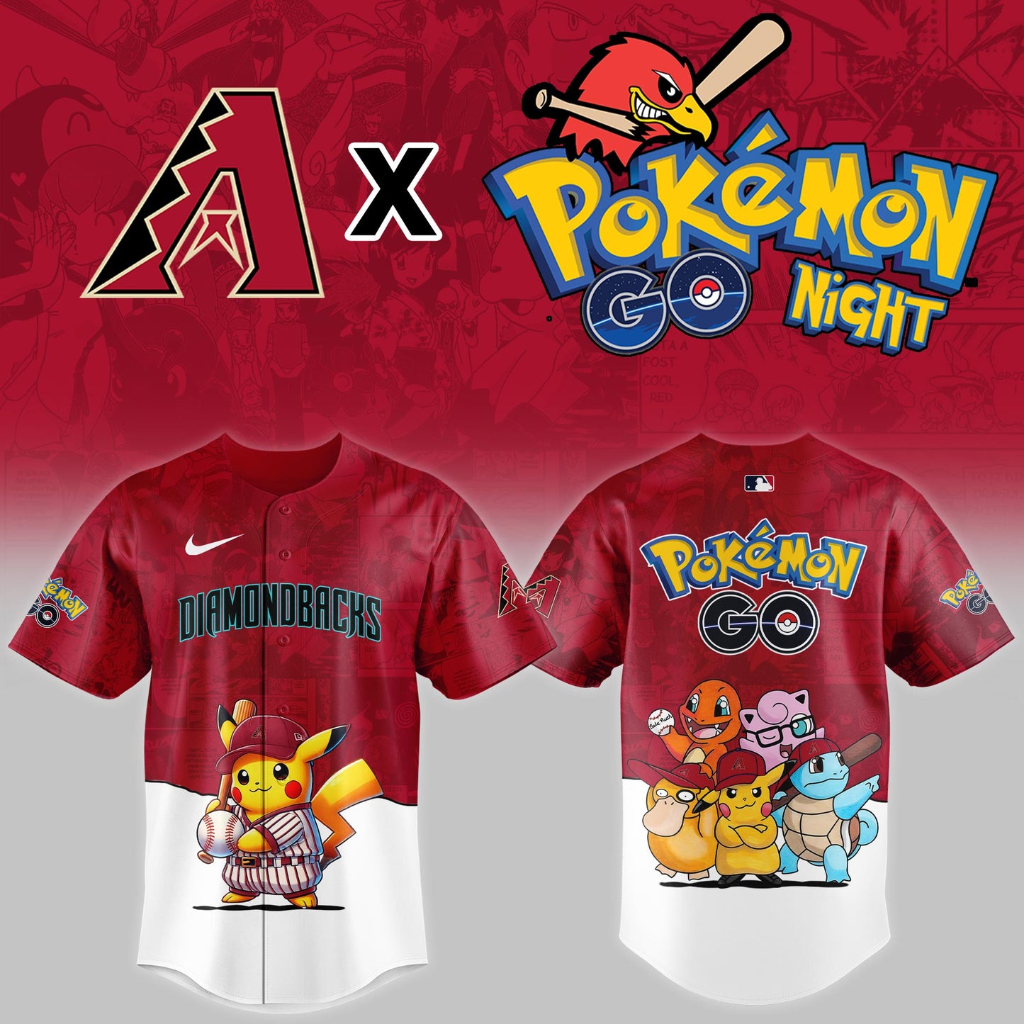 Arizona Diamondbacks 2025 Pokémon GO Night Limited Jersey | VD22