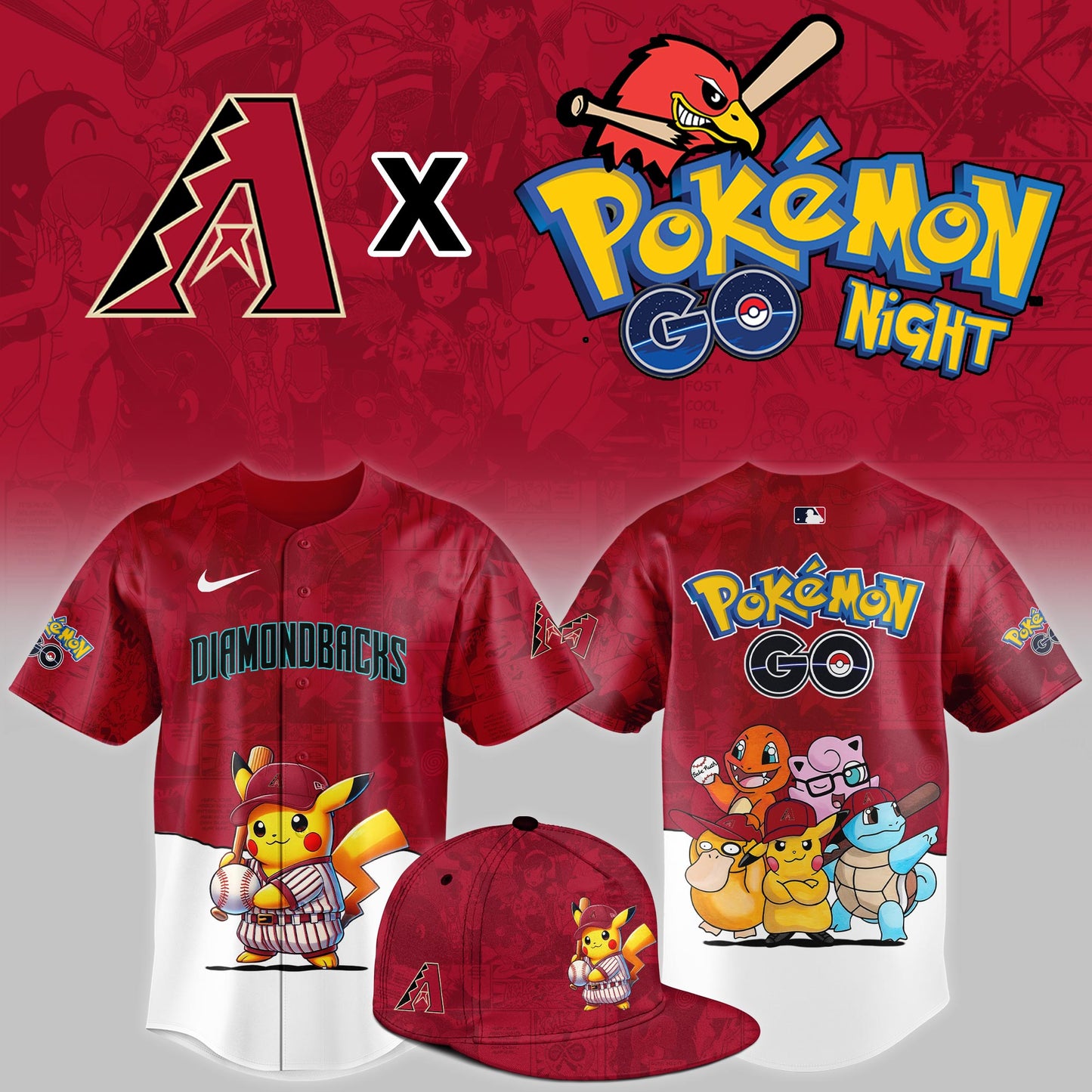 Arizona Diamondbacks 2025 Pokémon GO Night Limited Jersey | VD22