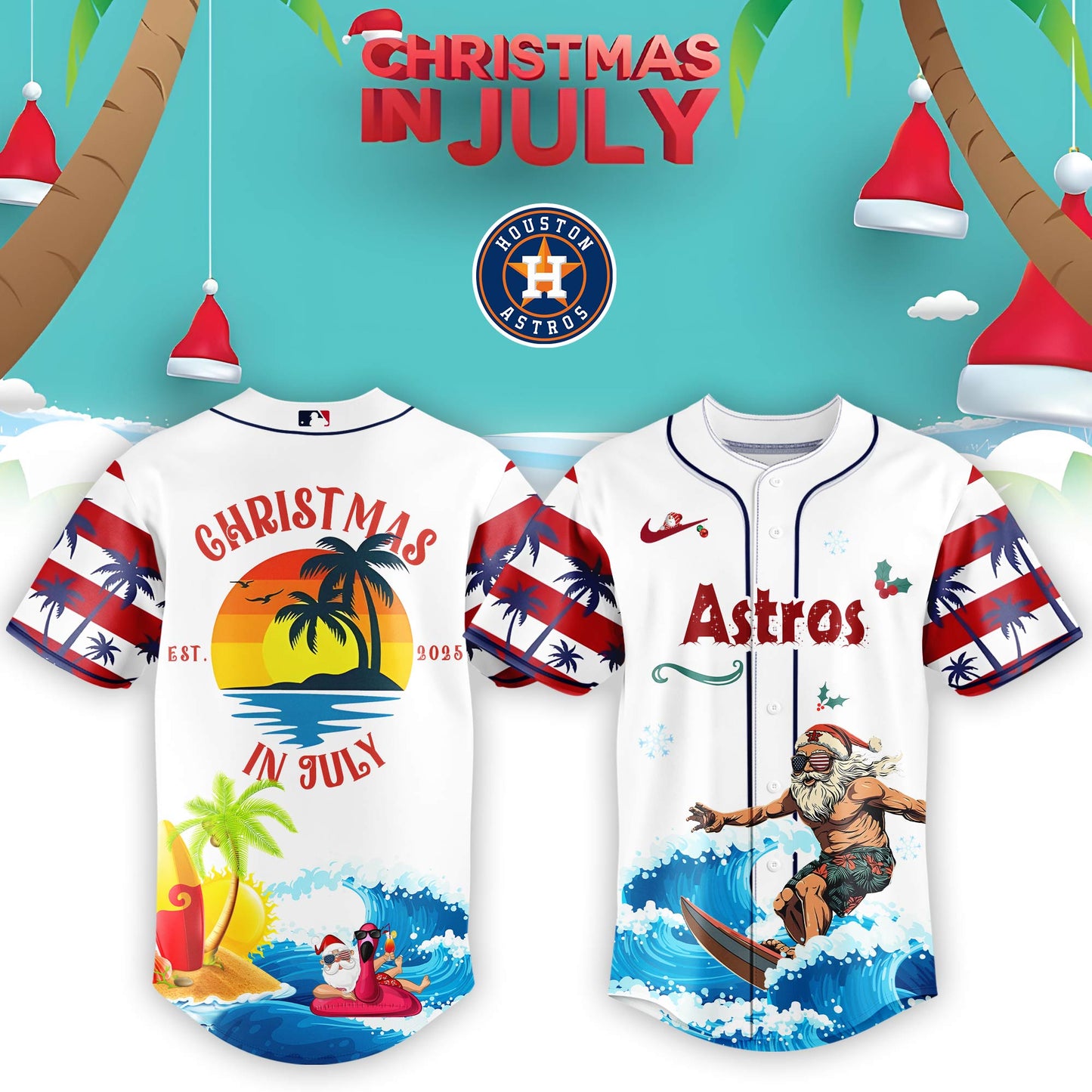 _ MLB x Christmas July Santa 2025 Jersey Editions Limited 2025
