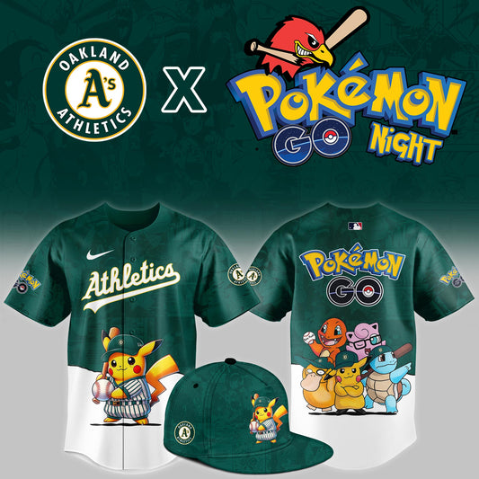 Oakland Athletics 2025 Pokémon GO Night Limited Jersey | SQ76