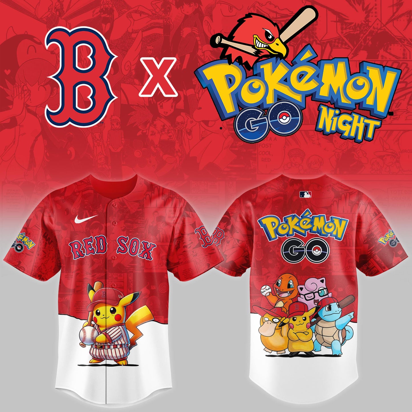 Boston Red Sox 2025 Pokémon GO Night Event Limited Jersey | OT24