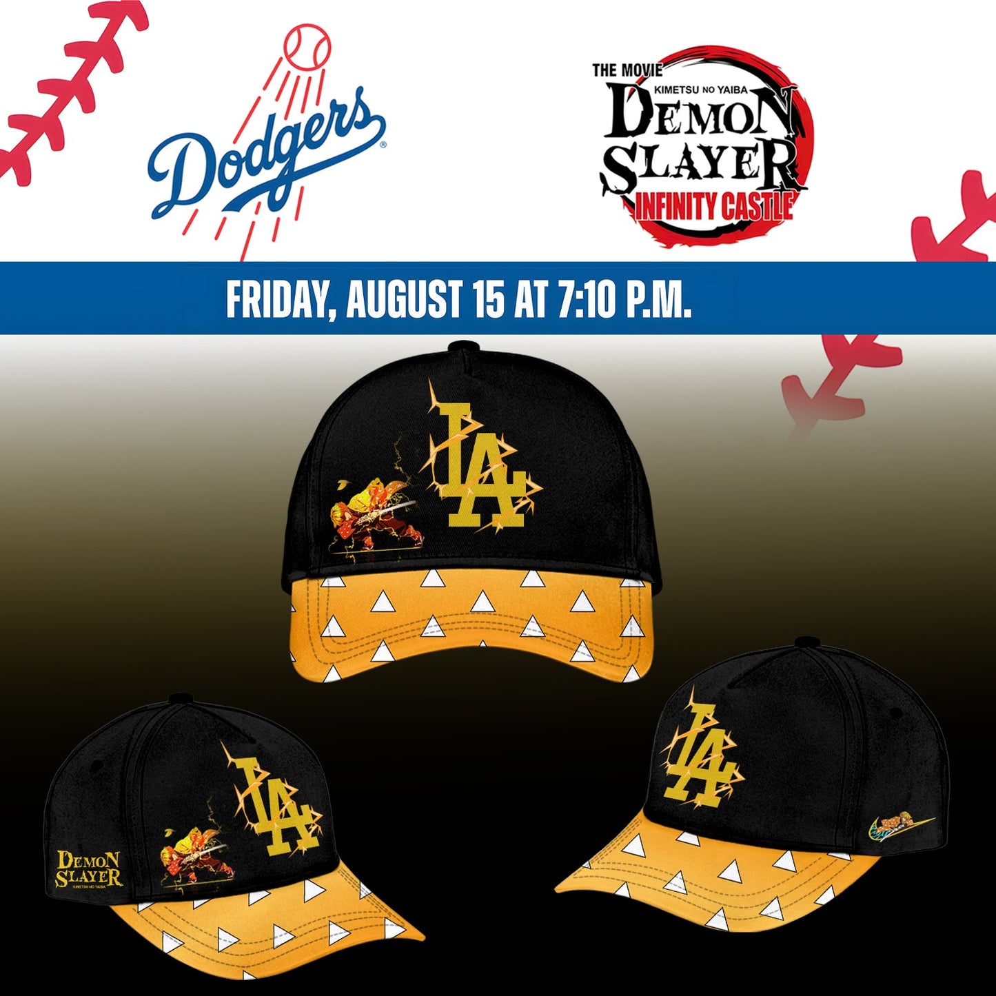 ,,LA Dodgers _ Demon Slayer Agatsuma Zenitsu Jersey 2025
