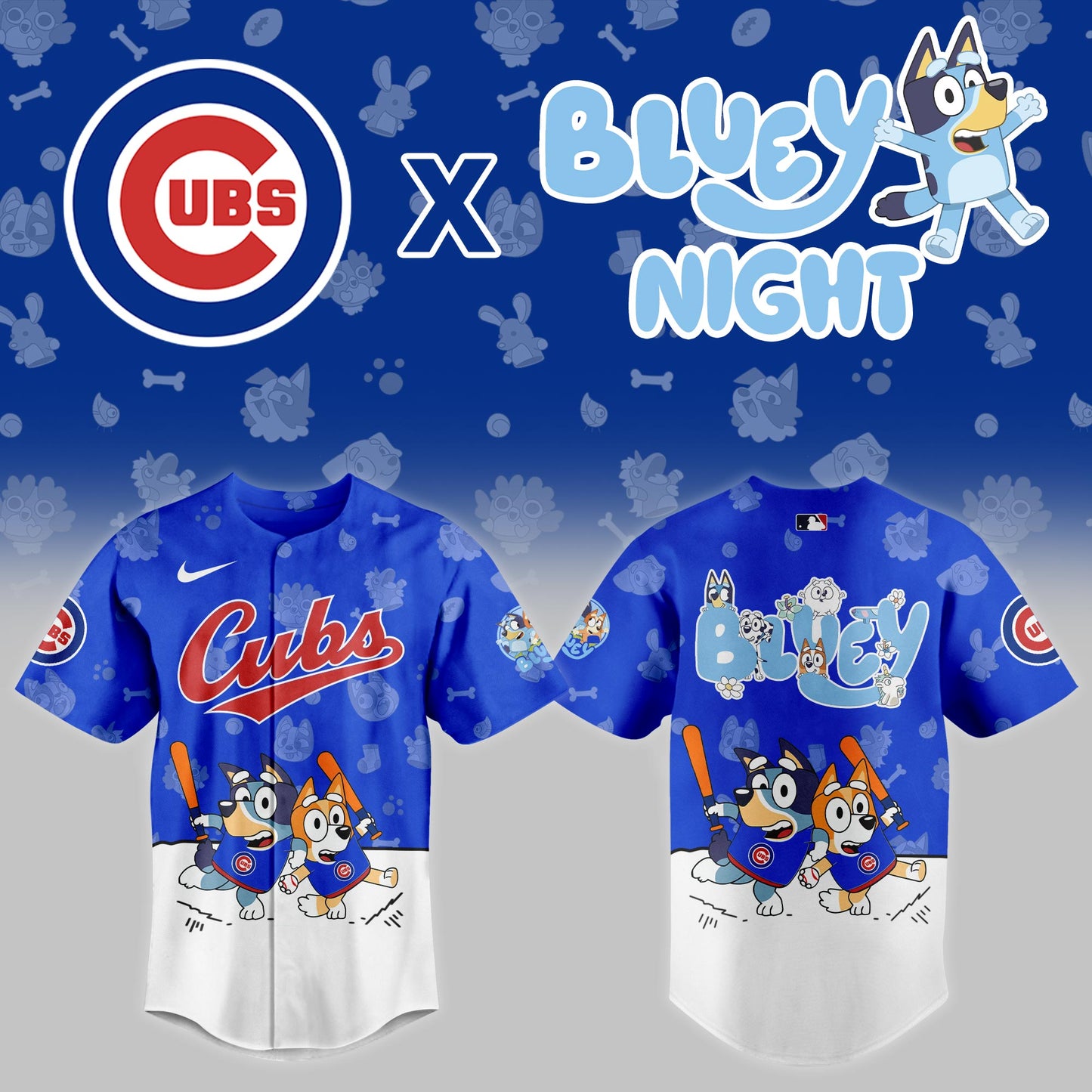 Chicago Cubs 2025 Bluey Night Event Limited Jersey | PM96