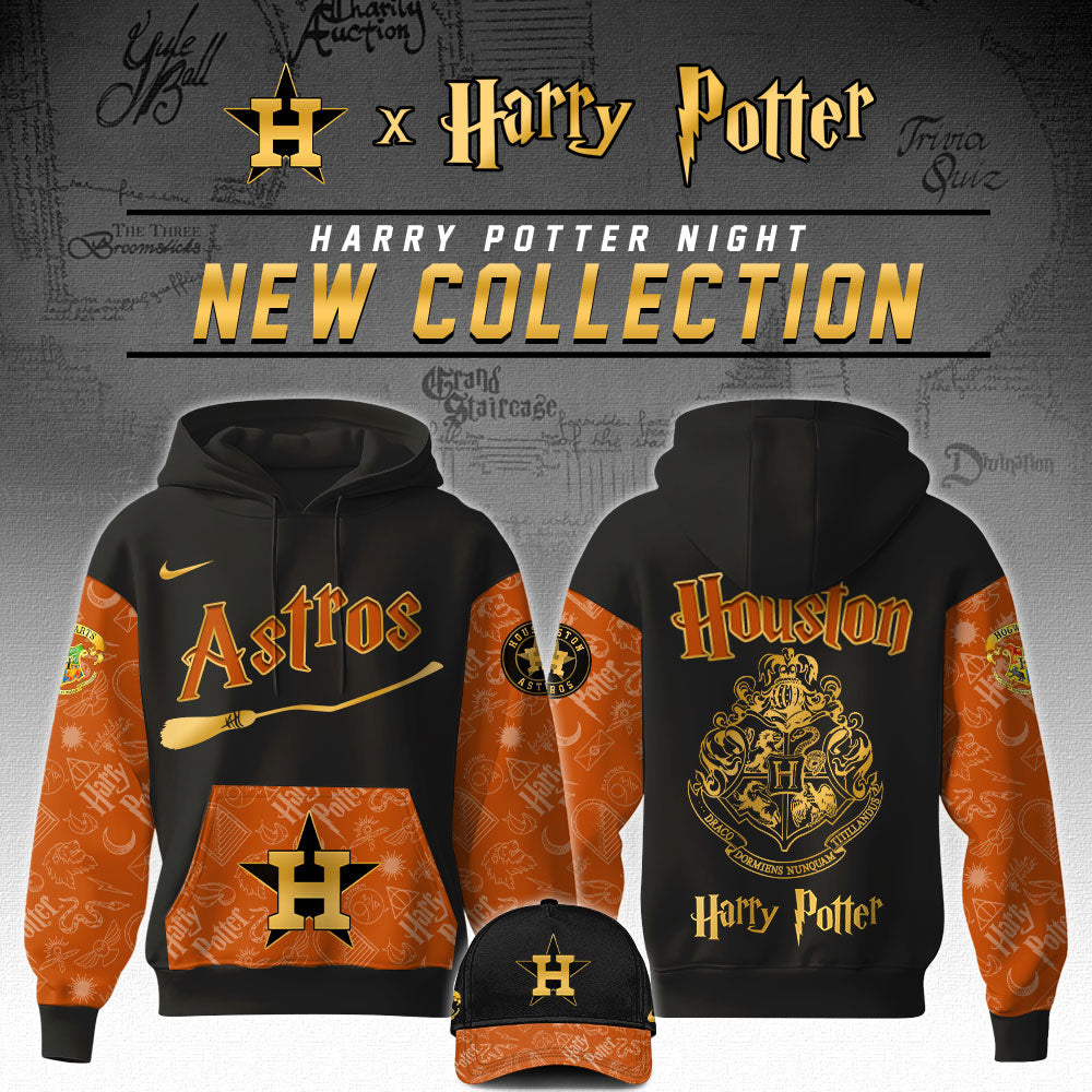 . Houston Astros MLB x Harry Potter Night Game Hoodie Editions Limited