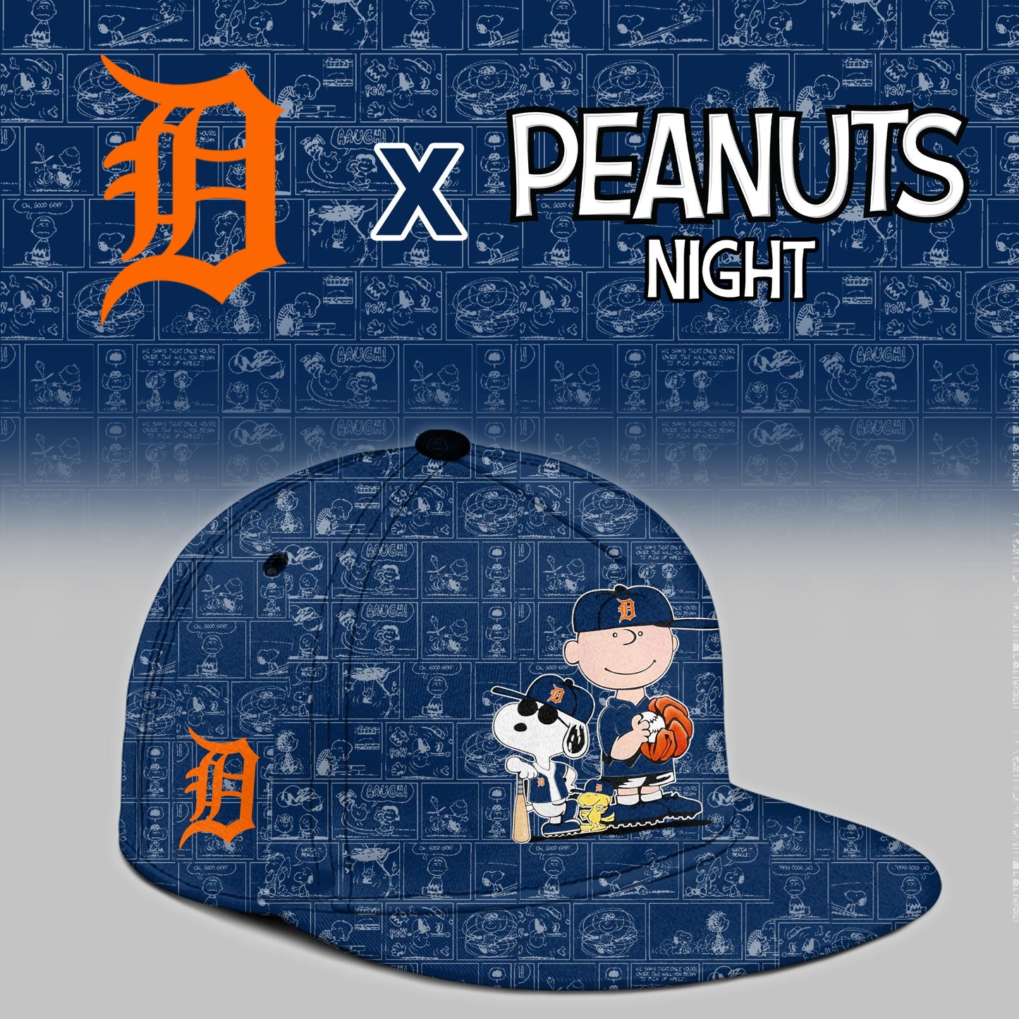 Detroit Tigers 2025 Peanuts Night Event Limited Jersey | BD52
