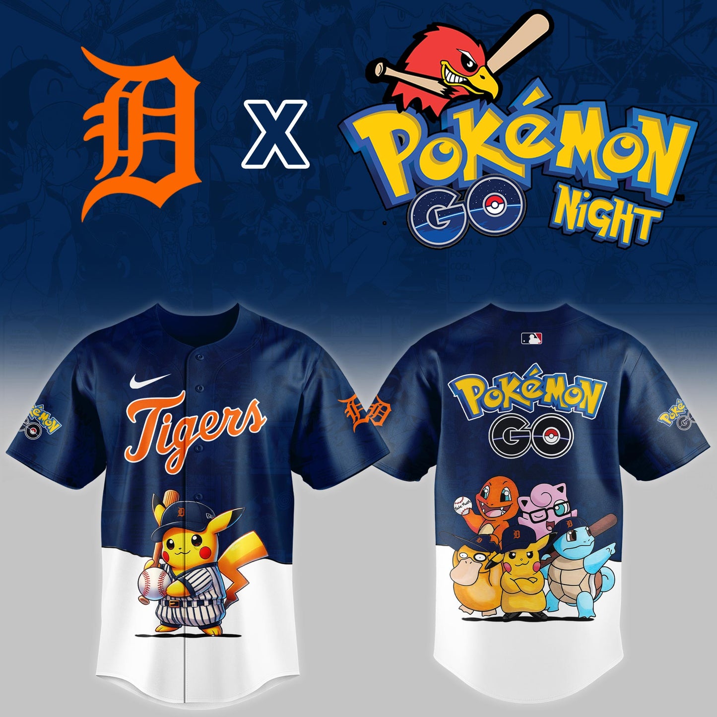 Detroit Tigers 2025 Pokémon GO Night Limited Jersey | FI81