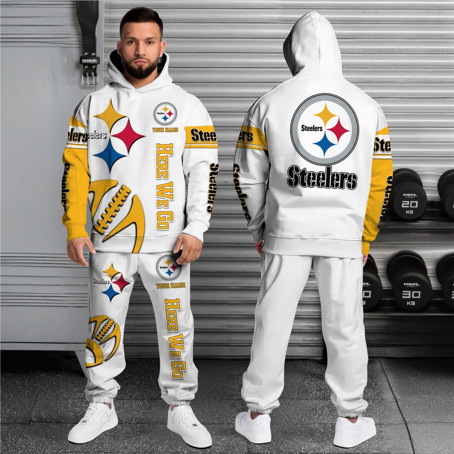 Pittsburgh Steelers Hoodie Sweatpants Set,Custom Hoodie,Sport Hoodie Sweatpants Set,Sport Gifts FOR Fan YV66