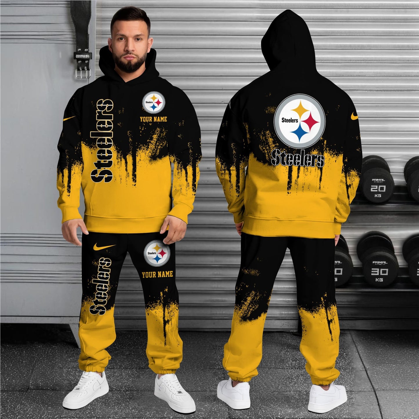 Pittsburgh Steelers Hoodie Sweatpants Set,Custom Hoodie,Sport Hoodie Sweatpants Set,Sport Gifts FOR Fan OA75