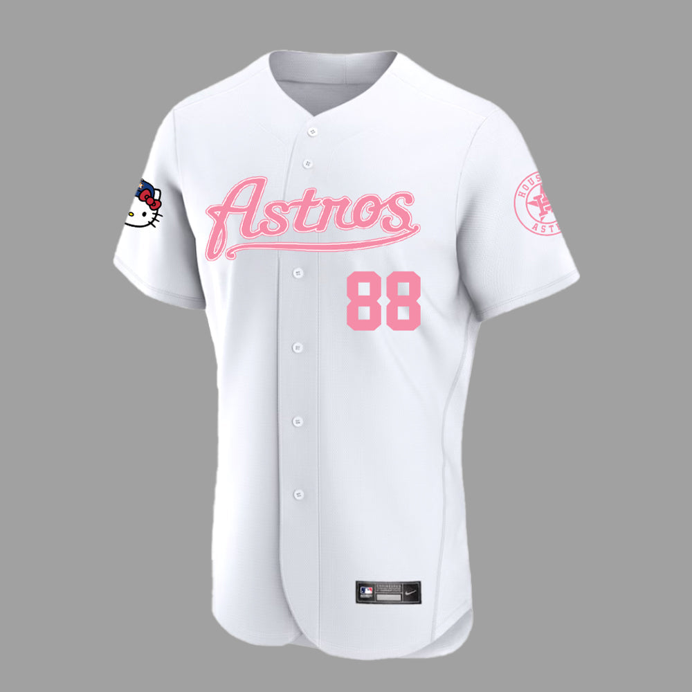 Houston Astros X Hello Kitty Pink Custom Name & Number Jersey Custom Name Limited Edition | SH75
