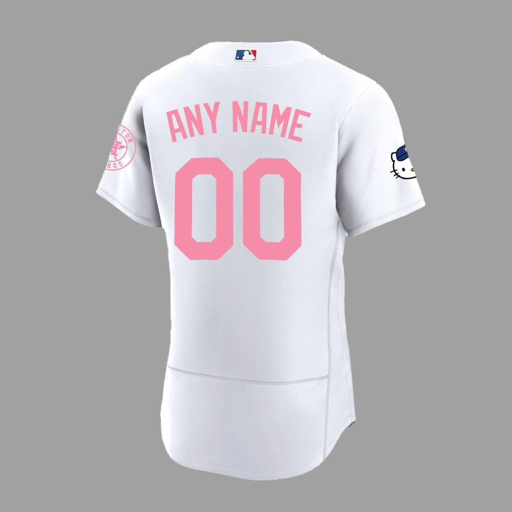 Houston Astros X Hello Kitty Pink Custom Name & Number Jersey Custom Name Limited Edition | SH75