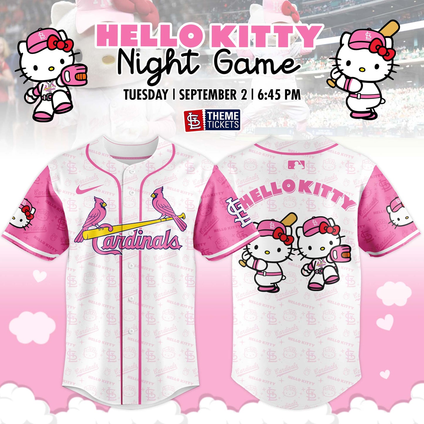 _ St. Louis Cardinals x Hello Kitty Night Game Limited Edition Jersey 2025