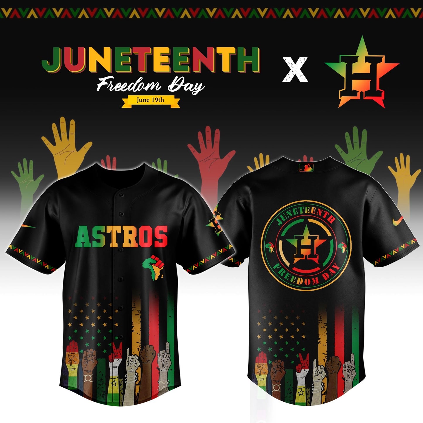 _Houston Astros MLB x Juneteenth Jersey Editions Limited 2025 V1