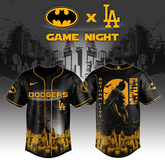.Los Angeles Dodgers x DC Batman Game Night Special Edition Jersey