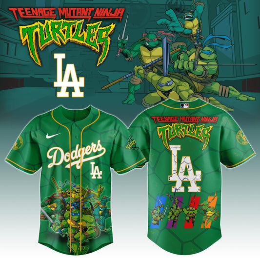 .   Los Angeles Dodgers x Ninja Turtles Night Game Limited Edition Jersey 2025