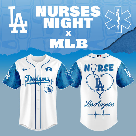.Los Angeles Dodgers Nurses Game Night Special Edition Jersey
