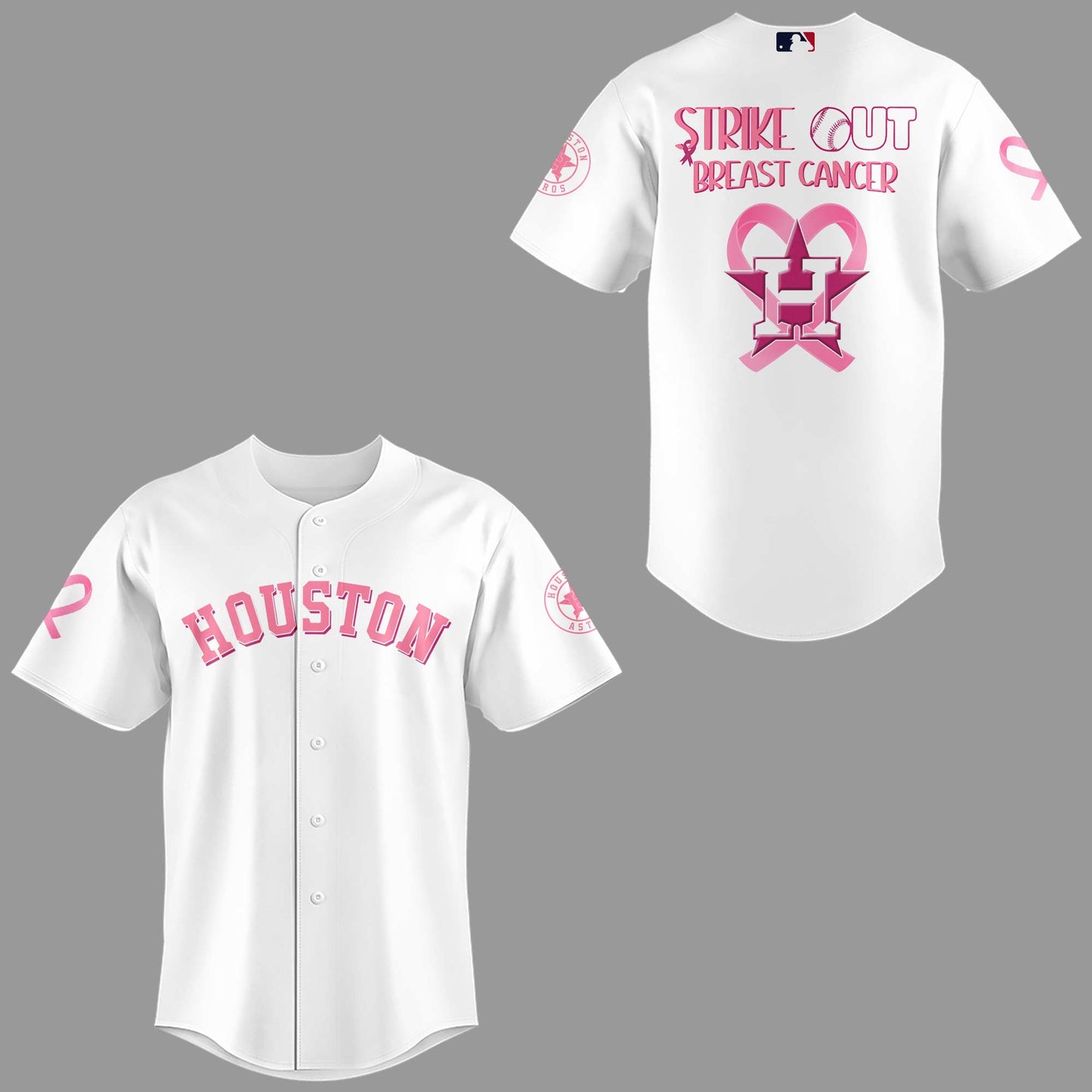 Limited Edition Houston Baseball Strike Out Cancer Jersey-KC07122538