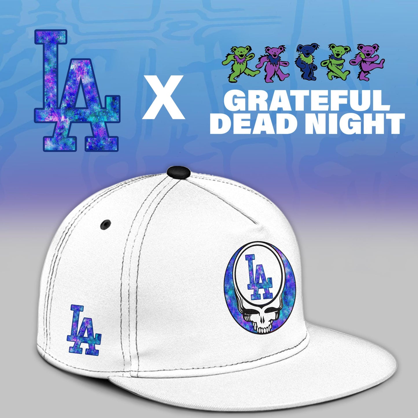 ..Los Angeles Dodgers 2025 Grateful Dead Night Limited Jersey
