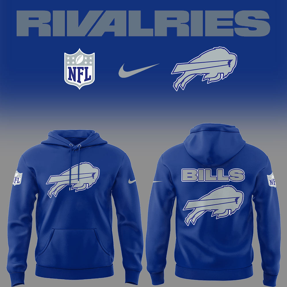 Limited Edition Bills Football Rivalries Teaser Logo Hoodie-LD2507260005