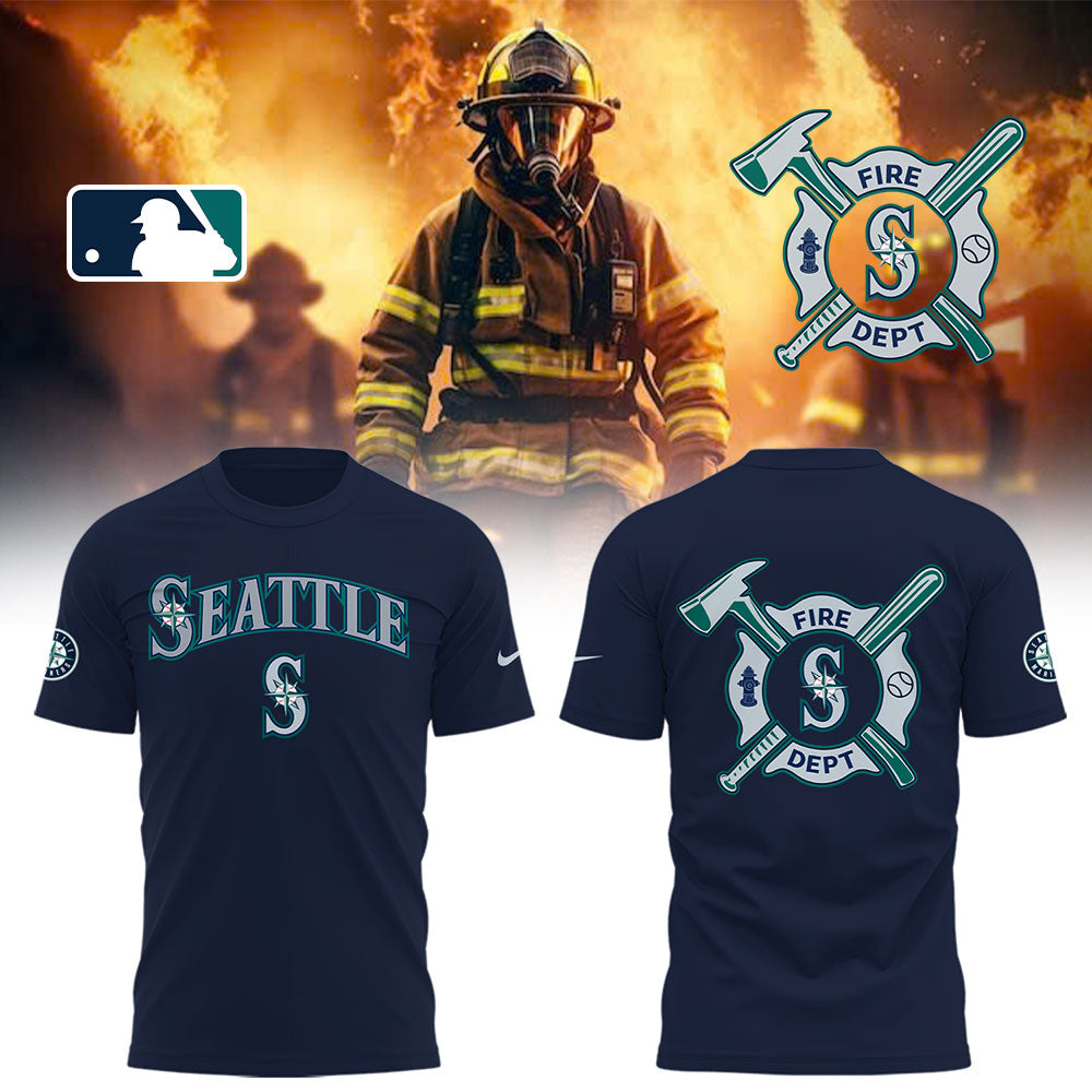 Seattle Mariners x Firefighter Appreciation Night TShirt-LL250306011