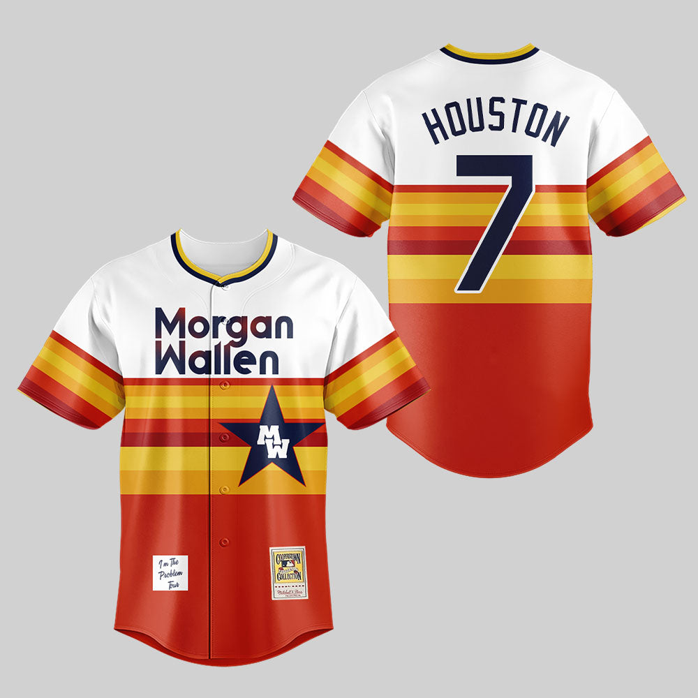 Limited Edition Morgan Wallen Live in Houston Jersey-LL250621005