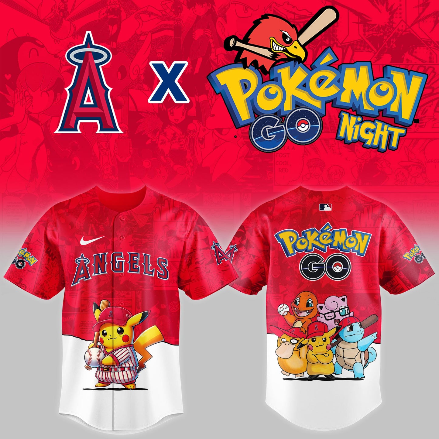 LA Angels 2025 Pokémon GO Night Limited Jersey | JH33
