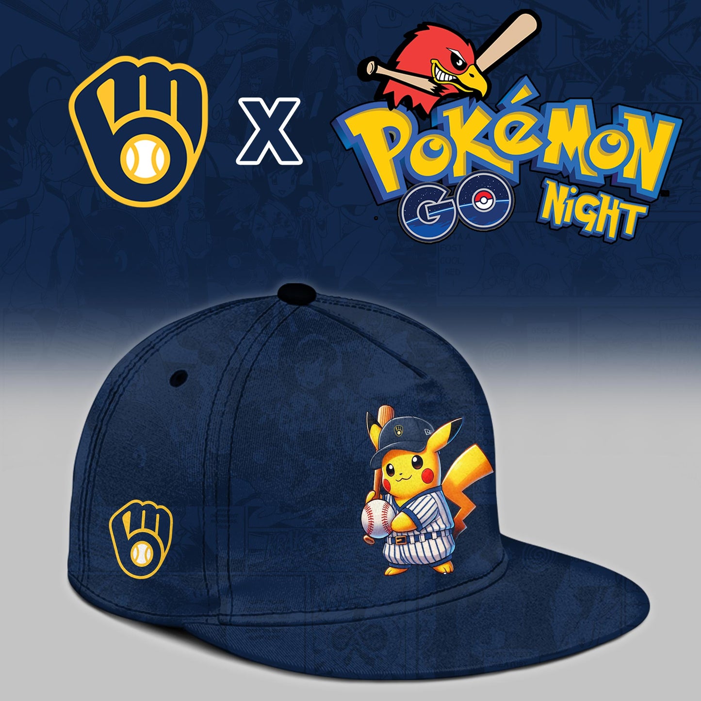 Milwaukee Brewers 2025 Pokémon GO Night Limited Jersey | ES34