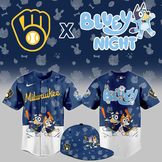 Milwaukee Brewers 2025 Bluey Night Event Limited Jersey | BQ52