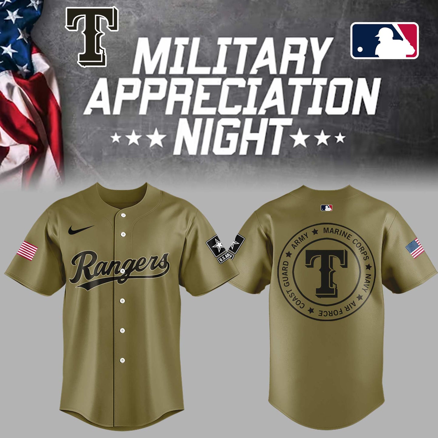 Rangers x Military Appreciation Night Jersey