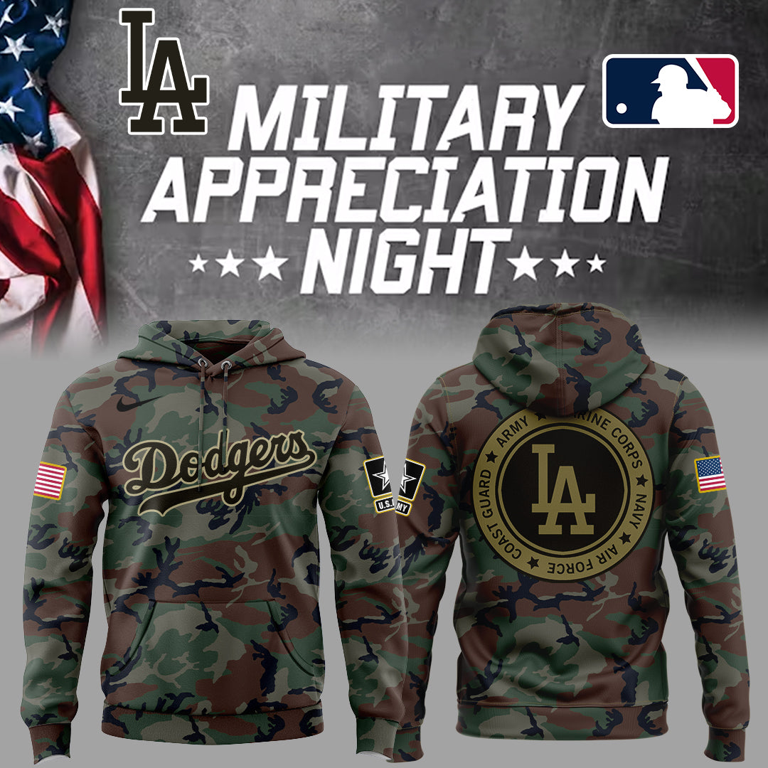 Limited Edition LA Dodgers x Military Appreciation Night 2025 Hoodie