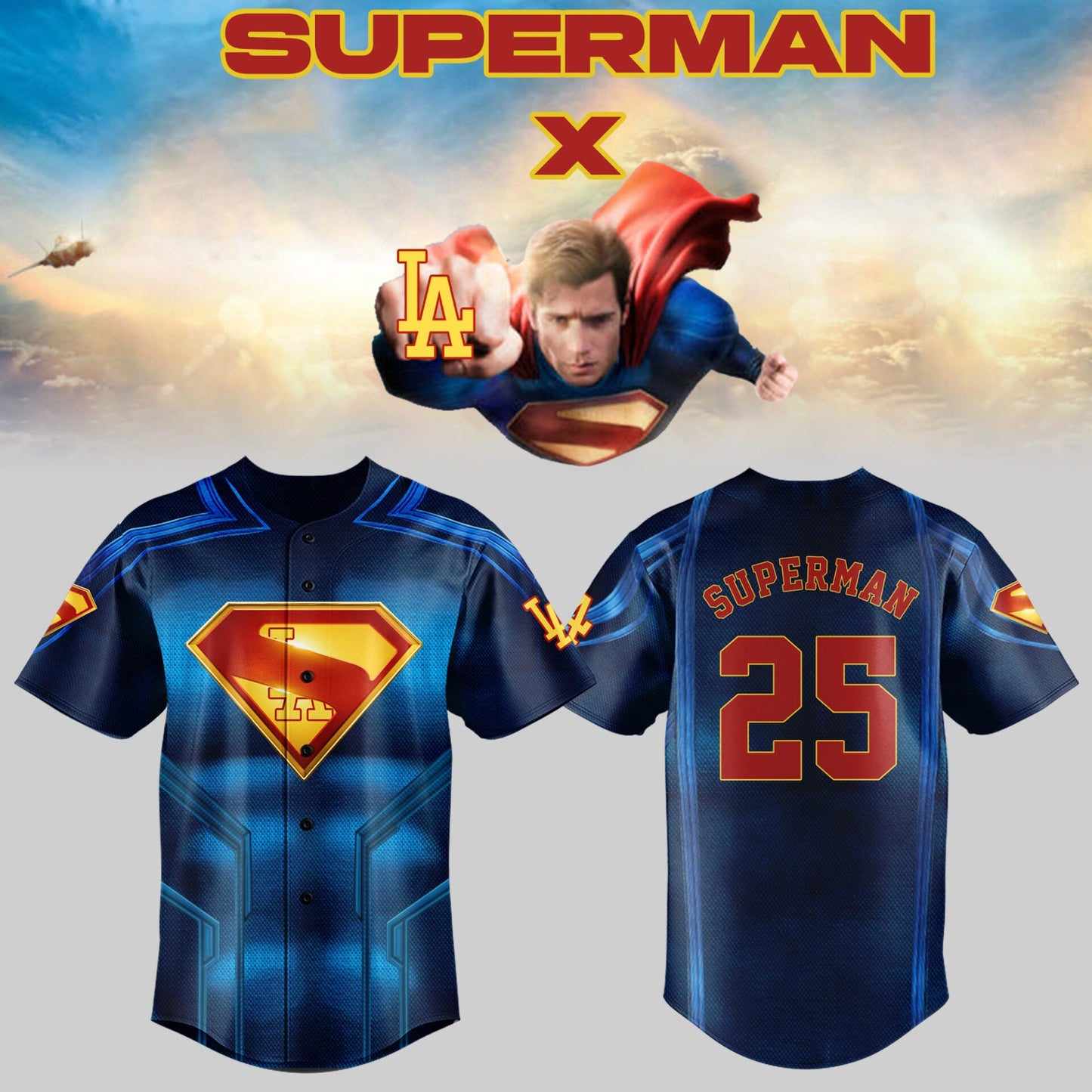 Limited Edition Dodgers x Superman 2025 Jersey