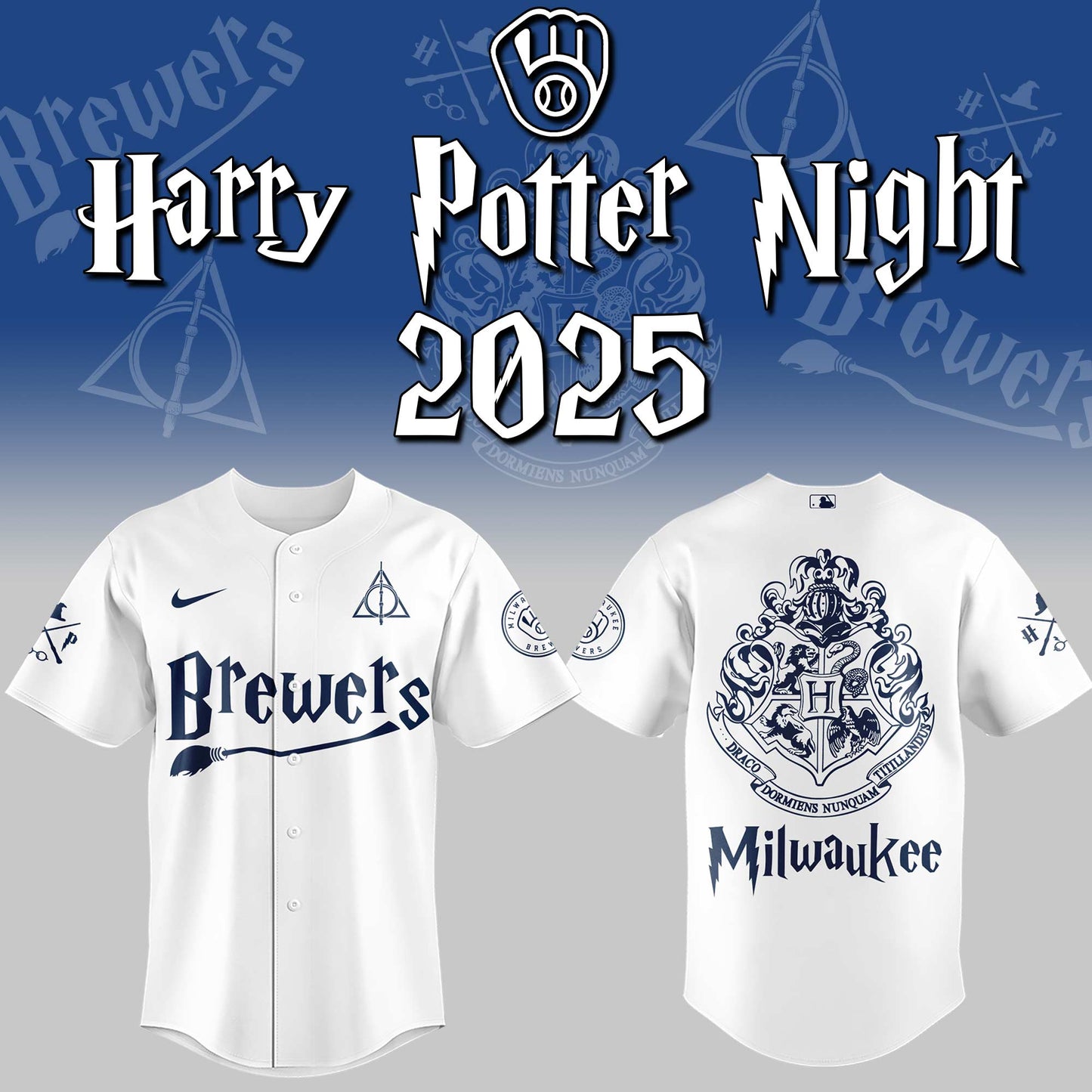 Exclusive 2025 Brewers x Harry Potter Night Jersey-ND07282561
