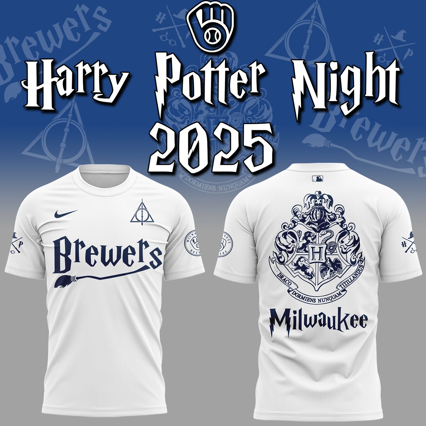 Exclusive 2025 Brewers x Harry Potter Night TShirt-ND07282563
