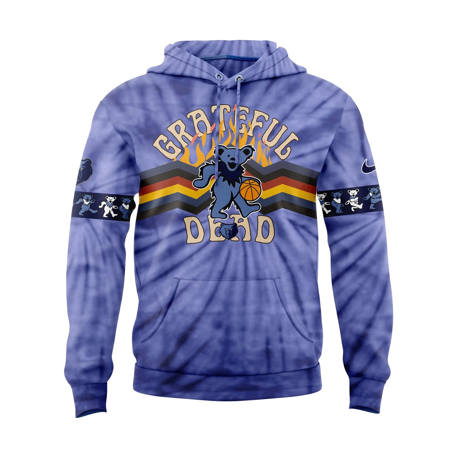 Limited Edition Nike Memphis Grizzlies Grateful Dead Night Hoodie Set | HZ43