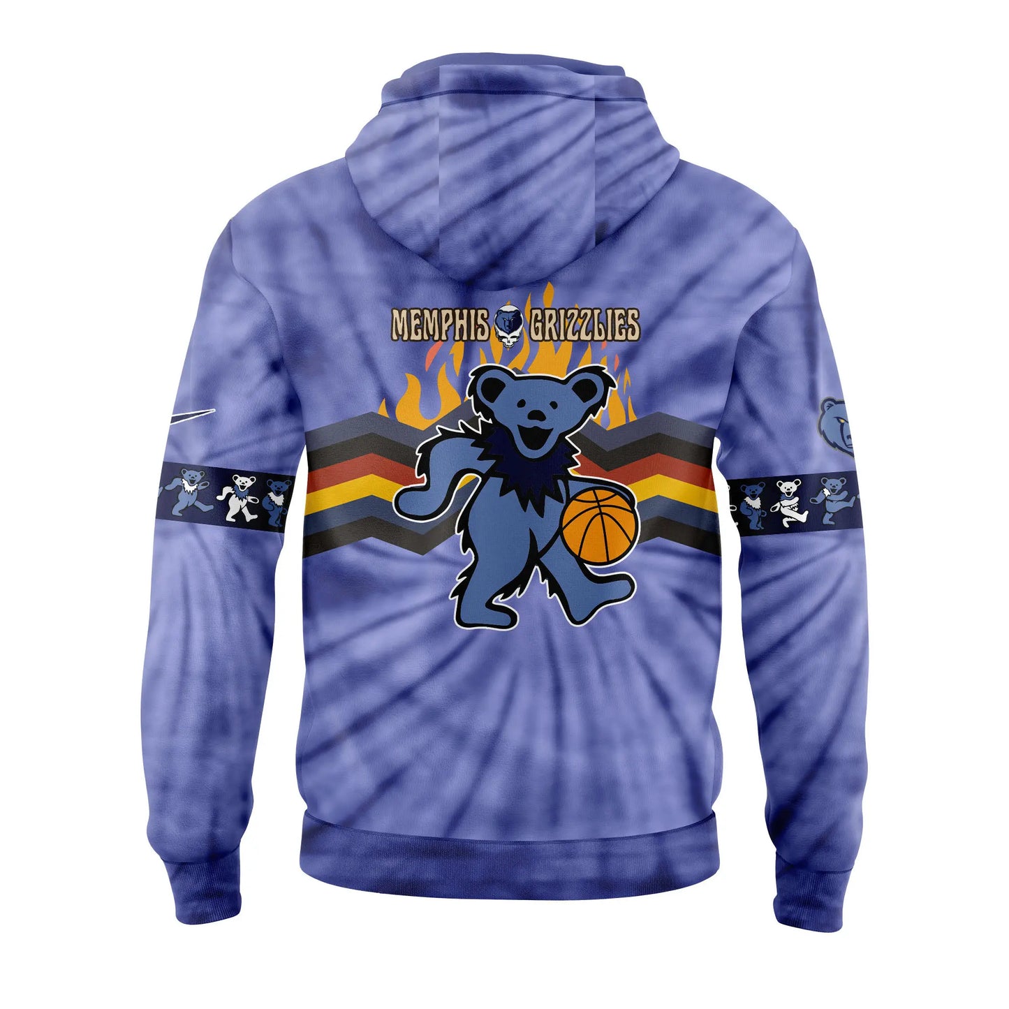 Limited Edition Nike Memphis Grizzlies Grateful Dead Night Hoodie Set | HZ43