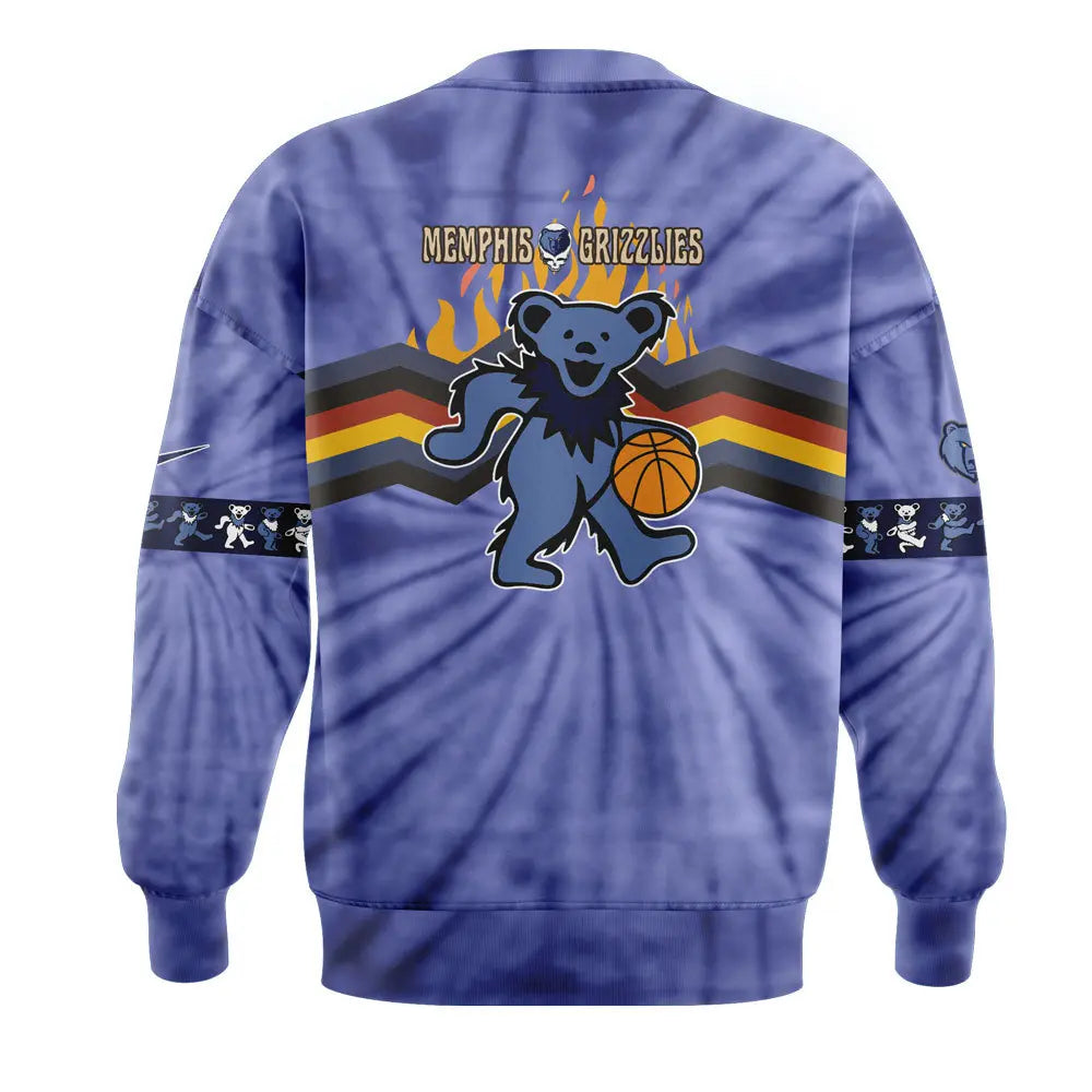 Limited Edition Nike Memphis Grizzlies Grateful Dead Night Sweatshirt+NT22112406ID10DS11 | LT76